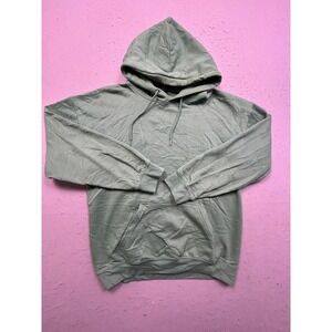 boohooMAN Hoodie Floral Paris City Of Love Sage Green XS Mens